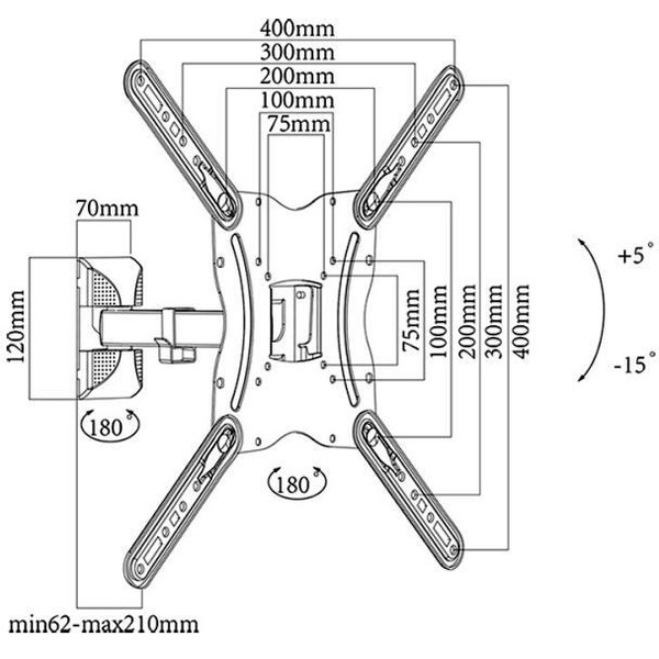 Кронштейн для телевизора Harper TVF-63 (черный)