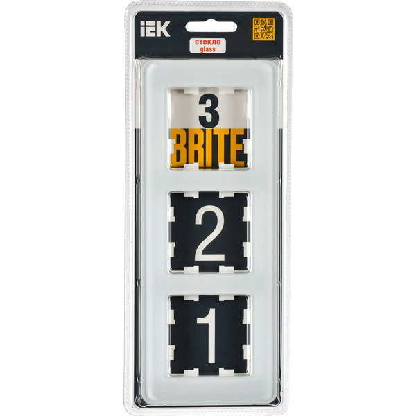 Рамка для электроустановочных изделий IEK Brite BR-M32-G-41-K01