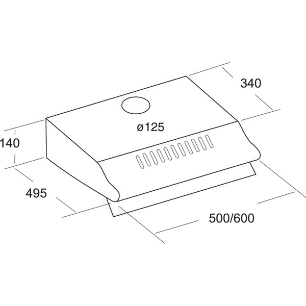 Вытяжка кухонная САТА P-3260/В INOX