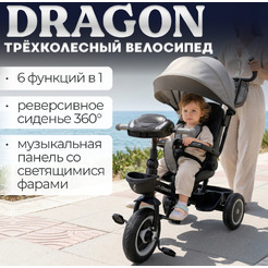 Беговел-велосипед Bubago Dragon BG 161-3 (темно-серый)