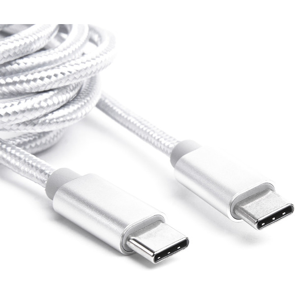 Кабель ATOM USB Type-C 3.1 - USB Type-C 3.1 1.8м (серебристый)