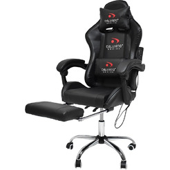 Игровое кресло Calviano AVANTI Ultimato total black (с подножкой, вибромассажное)