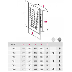 Решетка Awenta Eko T06BR 16.5x23.5 (коричневый)