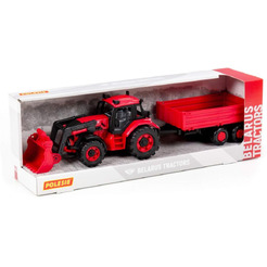 Трактор Полесье BELARUS с погрузчиком и бортовым прицепом 91871