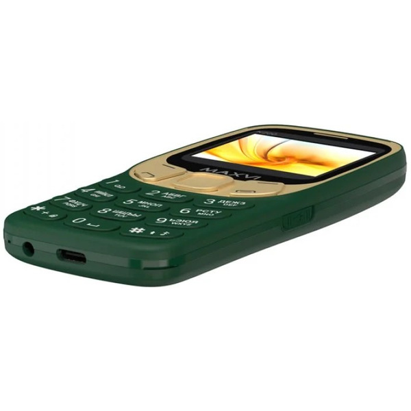 Мобильный телефон Maxvi K200 + ЗУ WC-112 (темно-зеленый)