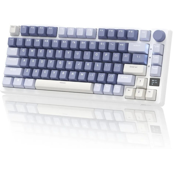 Клавиатура Royal Kludge RK-M75 (белый/синий, RK Silver)