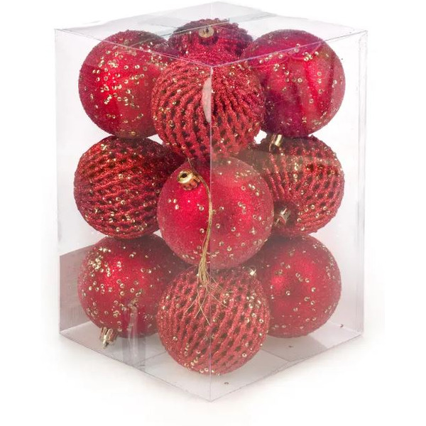 Набор новогодних шаров Ausini B8015RD