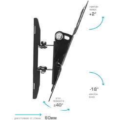 Кронштейн Kromax OPTIMA-201 (черный)