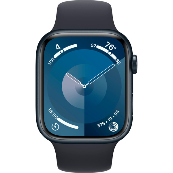 Смарт-часы Apple Watch Series 9 45mm Black MR9A3CH/A (силиконовый ремешок M/L)