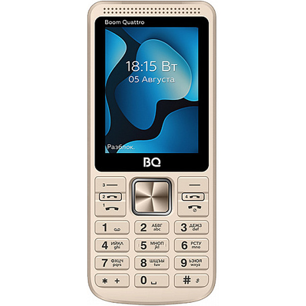 Кнопочный телефон BQ BQ-2455 Boom Quattro (золотистый)