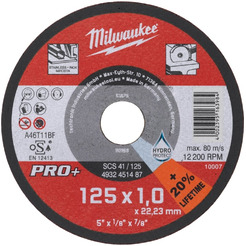 Диск отрезной по металлу MILWAUKEE SC 41/125 125мм/1мм 4932451487