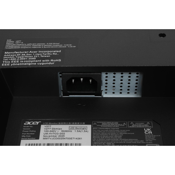 Монитор Acer Vero V277Gbmipx UM.HV7CD.G02