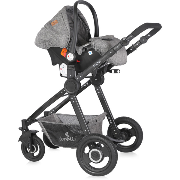 Детская коляска LORELLI Alexa 3в1 (темно-серый)