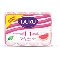 Крем-мыло Duru 1+1 Увлажняющий крем и розовый грейпфрут 4x80 г