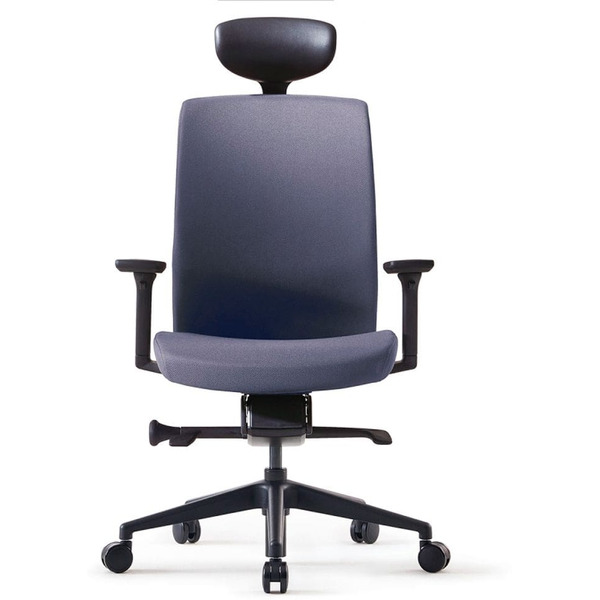 Кресло BESTUHL J2 (черная рама, спинка-ткань, сиденье-ткань, крест.-пластик, серый)