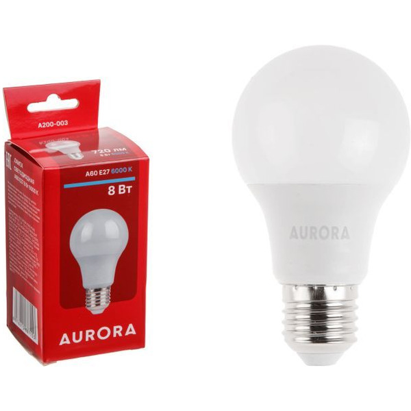 Лампа светодиодная AURORA СТАНДАРТ E27 A60 12Вт 230В 4500K (A200-008)