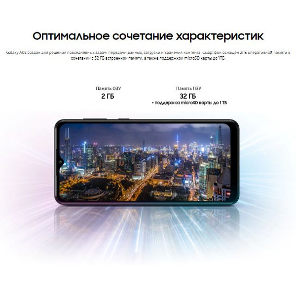 Смартфон Samsung Galaxy A02 SM-A022G/DS 2GB/32GB (черный)