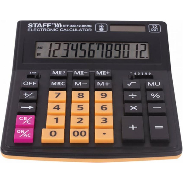 калькулятор Staff Plus STF-333-12-BKRG (250460)