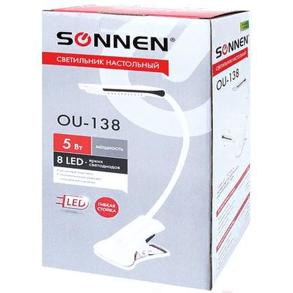Настольная лампа-светильник Sonnen OU-138 (белый)