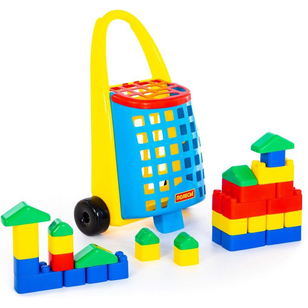 Конструктор Полесье 46888 Забавная тележка + Конструктор "Беби"