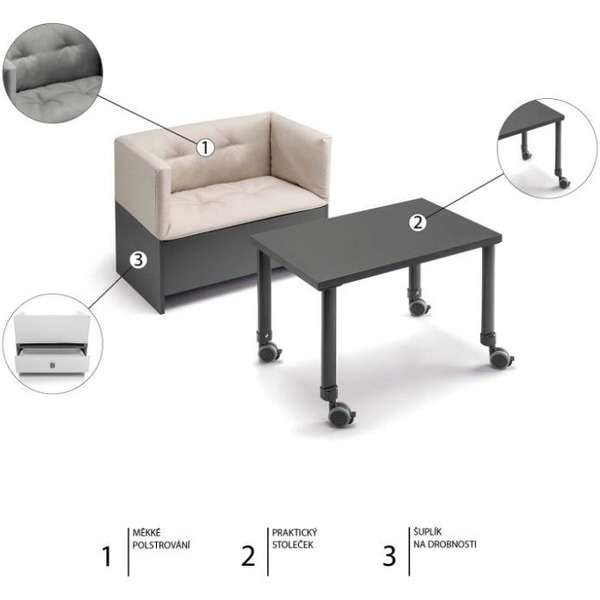 Комод пеленальный CAM Growi 2 в 1 C211-C261 (бежевый)