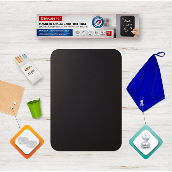 Доска на холодильник магнитно-меловая BRAUBERG 237843
