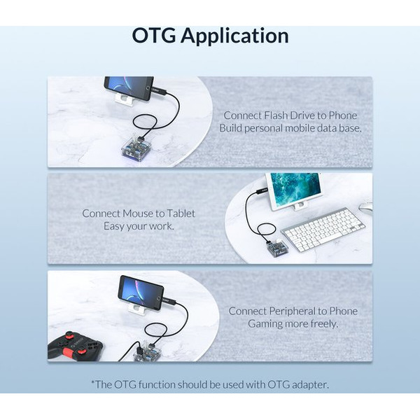 USB-хаб Orico MH4UC-U3-05-CR-BP
