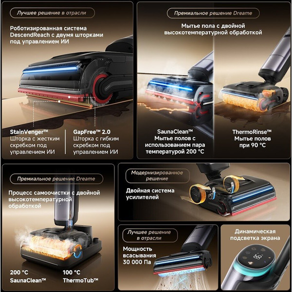 Пылесос Dreame H16 Pro Steam Wet and Dry Vacuum HHR48F