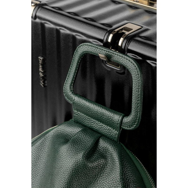 Чемодан DoubleW E087# (M,черный)