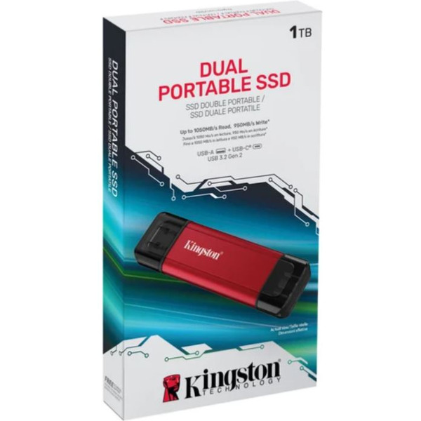 Внешний накопитель Kingston Dual Portable SSD SPSD/1TB