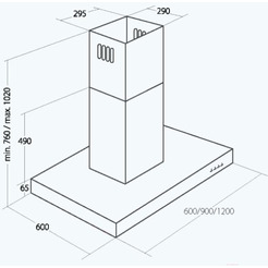 Вытяжка Akpo Feniks Slim Glass Eco 60 WK-4 (черное стекло/нержавеющая сталь)