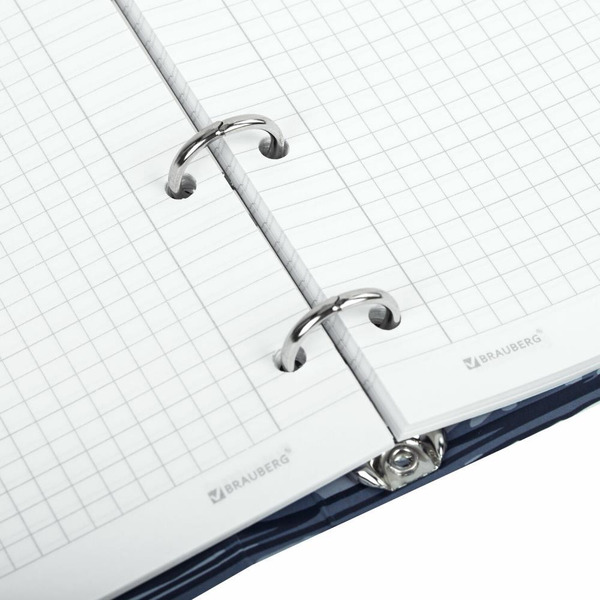 Тетрадь BRAUBERG 404726 на кольцах А5 160х212мм, 120л, картон,матовая ламинация, клетка