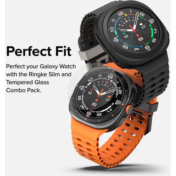 Чехол с защитным стеклом Ringke SLIM+Glass для Galaxy Watch Ultra 47mm 2024/ 2025 MATTE BLACK