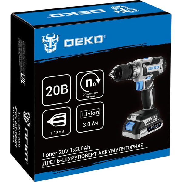 Дрель-шуруповерт Deko Loner 20V 085-1006