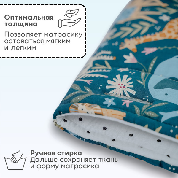 Вкладыш для коляски Bubago КМ1 BG 169-4 (зеленый принт)