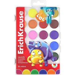 Краски акварельные Erich Krause Jolly Friends 61368 (24 цв)