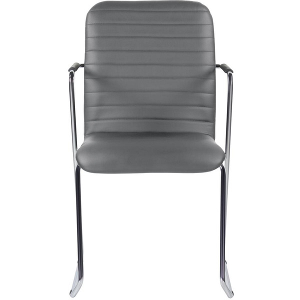 Стул Brabix Visit CF-101 (хром/экокожа темно-серый)