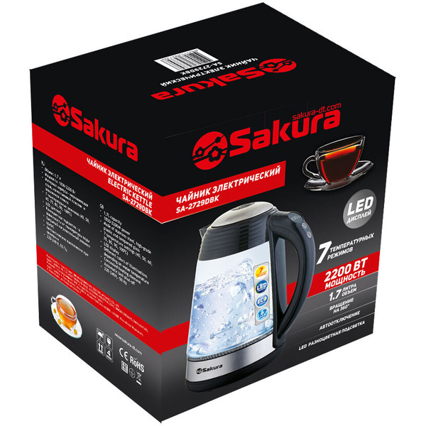 Электрочайник Sakura SA-2729DBK