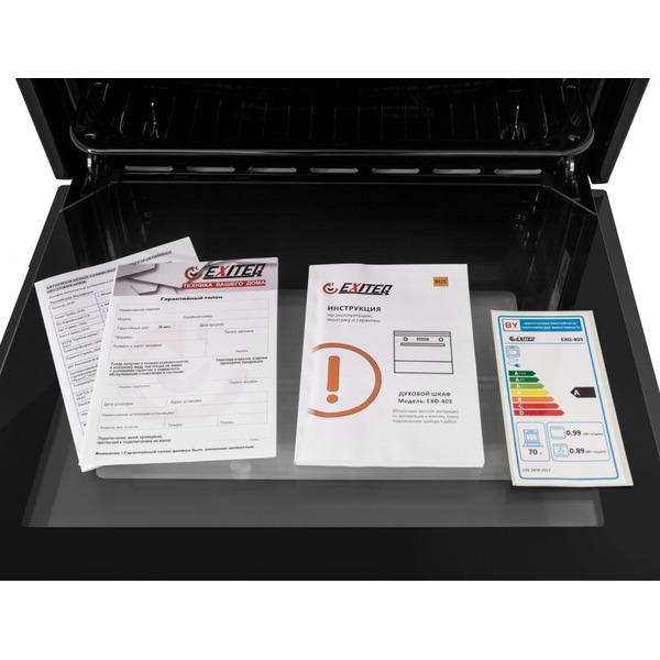 Электрический духовой шкаф EXITEQ EXO-403 (черный/нержавеющая сталь)
