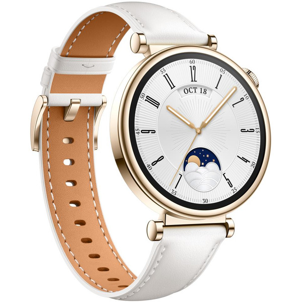 Смарт-часы HUAWEI Watch GT 4 White Leather Strap (ARA-B19) 41mm