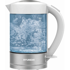 Электрический чайник Hyundai HYK-G9990 (белый/серебристый)