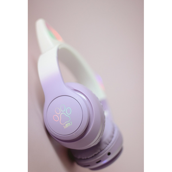 Наушники с ушками MIRU Cat EP-W10 (сиреневый)