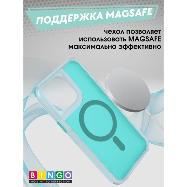 Бампер BINGO Model Magnetic iPhone 16 Pro Max бирюзовый