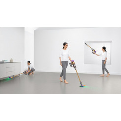 Пылесос вертикальный Dyson V12 Detect Slim Absolute 470521-01 (желтый/никель) + Red Line BS-01 16A