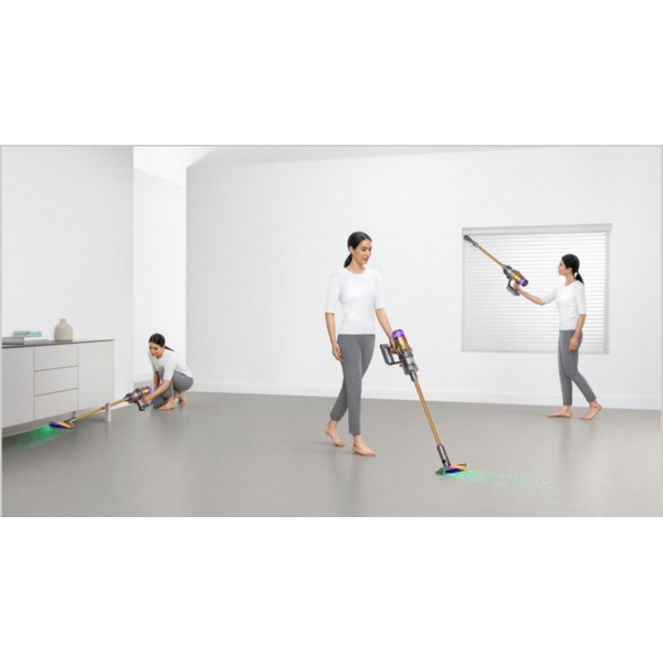 Пылесос вертикальный Dyson V12 Detect Slim Absolute 470521-01 (желтый/никель) + Red Line BS-01 16A