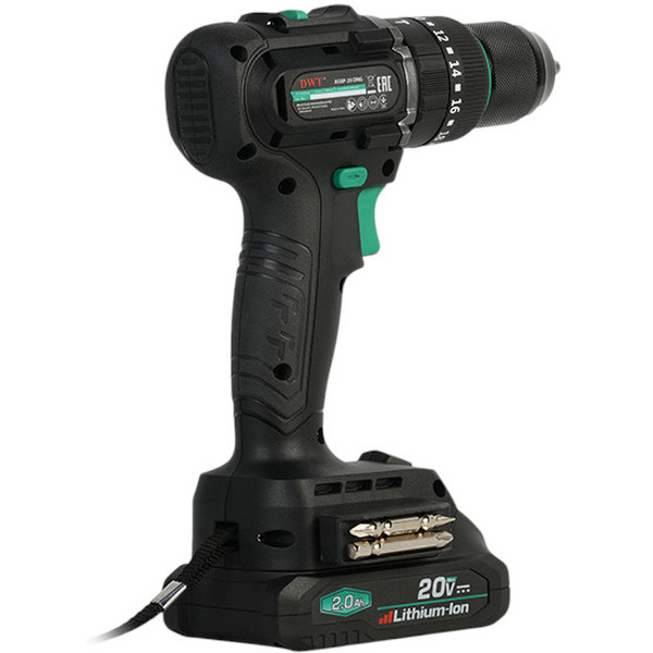 Дрель-шуруповерт ударная DWT ASBP-20 DNG-2 BMC (с 2-мя АКБ, кейс)