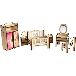 Аксессуары для кукольного домика Woody Спальня 02178