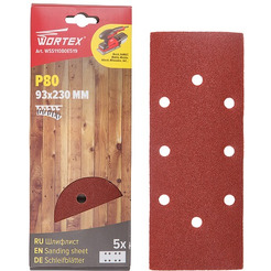 Шлифлист WORTEX Р80 93х230мм (WSS11080E519)