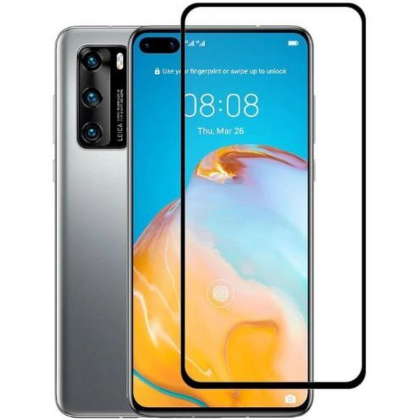 Защитное стекло CASE Full Glue для Huawei P40 (черный)