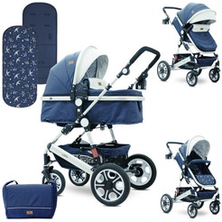 Детская коляска LORELLI Lora 2в1 (синий)